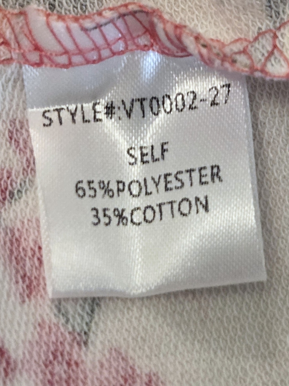 NWT Vanilla Bay Floral Asymmetrical Zip Hoodie Pink Cream Raglan Sweatshirt S - Picture 11 of 16